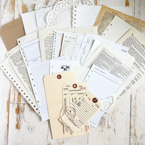 Art Journal Vintage Style Kit: Basic Pages