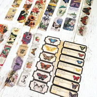 Ephemera Sticker Strips: Butterfly Tags