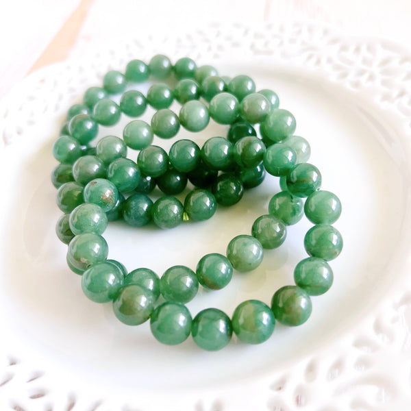 Gemstone Crystal Bracelet: Green Adventurine 9mm