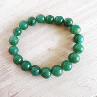 Gemstone Crystal Bracelet: Green Adventurine 9mm