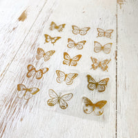 Die Cuts Stickers: Pink/Gold Butterflies