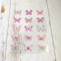 Die Cuts Stickers: Pink/Gold Butterflies