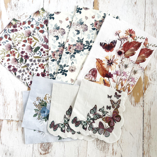 Collage Tissue: Vintage Butterflies and Florals