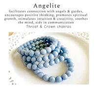 Gemstone Crystal Bracelet: Angelite 9mm