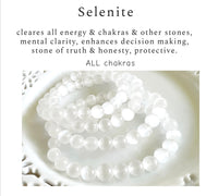 Gemstone Crystal Bracelet: Selenite 8mm