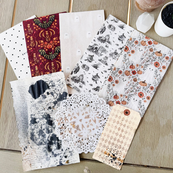 Collage Napkin Kit: Halloween Vintage