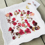 Clear Floral Sticker Collection: burgundy