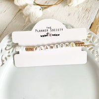 Clay Disc Bracelet: Flawsome (White)