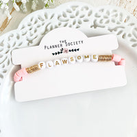 Clay Disc Bracelet: Flawsome (coral)