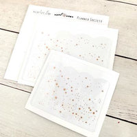 Adhesive Pockets: Clear Stars Scallop Rose Gold