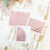 Adhesive Pockets: Pink with Rose Gold Foil Bows