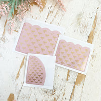Adhesive Pockets: Pink with Gold Foil Bows