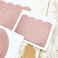 Adhesive Pockets: Pink with Rose Gold Stars