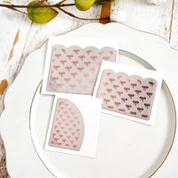 Adhesive Pockets: Nude with Rose Gold Foil Bows