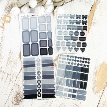 Translucent Sticker Set: Black – The Planner Society