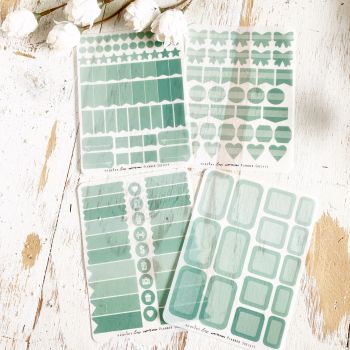 Translucent Sticker Set: Winter Green