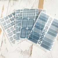 Translucent Sticker Set: Dusty Blue