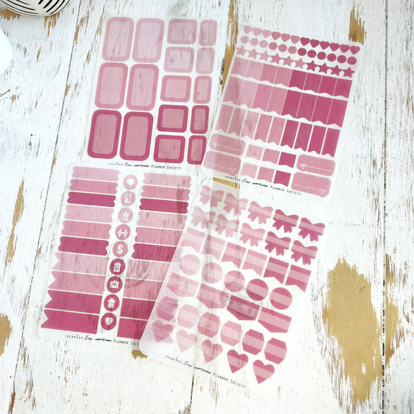 Translucent Sticker Set: Pink Candy