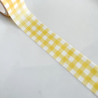 15mm Mini Washi Roll: Yellow Plaid