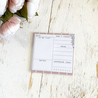 TPS Sticky Note/Note Pad: Small Nude Daily To Do