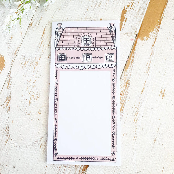 TPS Sticky Note/Note Pad: House-Medium Dusty Pink