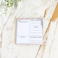 TPS Sticky Note/Note Pad: Dusty Pink Daily To Do