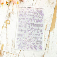 Puffy Stickers: Lavender Foil