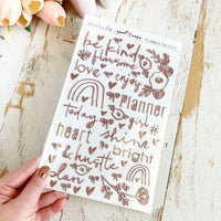 Puffy Stickers: Rose Gold Foil