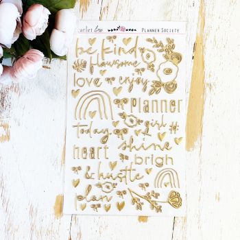 Puffy Stickers: Gold Foil