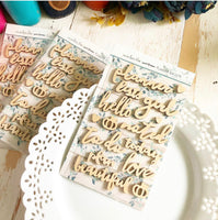 Dimensional Stickers: Wood Planner Words
