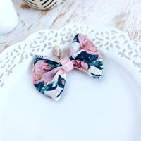 Planner Charm:  Floral Fabric Bow