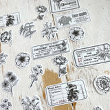 Vellum Stickers: Floral Ticket