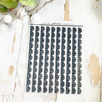 Glitter Edgers: Black With White Dots