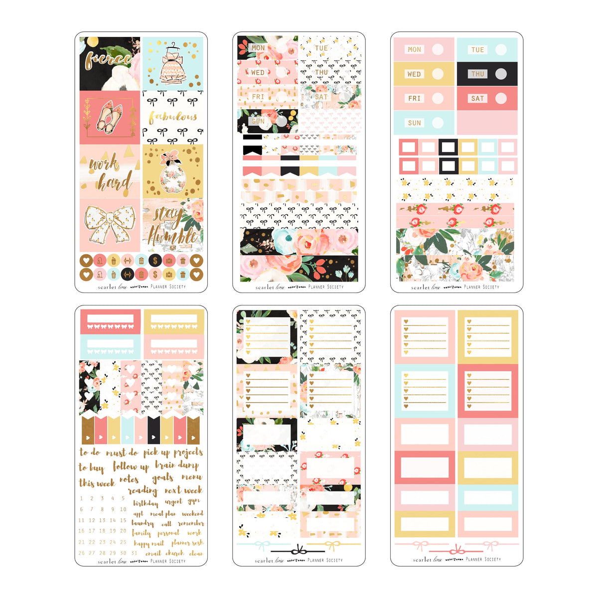 Mini Sticker Bundle Layout Mini Box Sticker Kit: March 2021 – The Planner Society